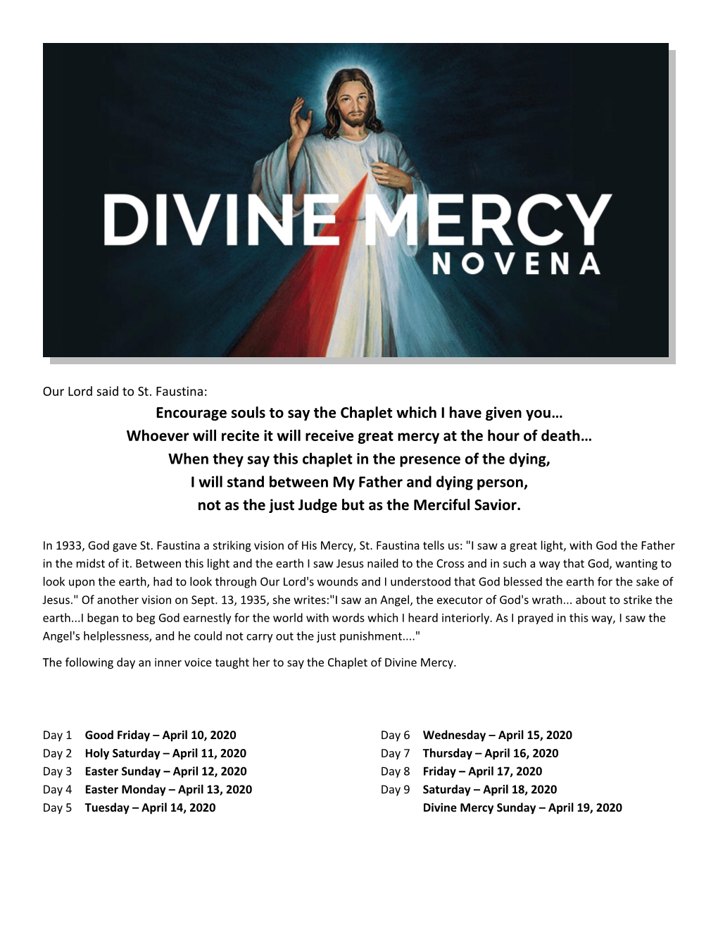 The Divine Mercy Novena