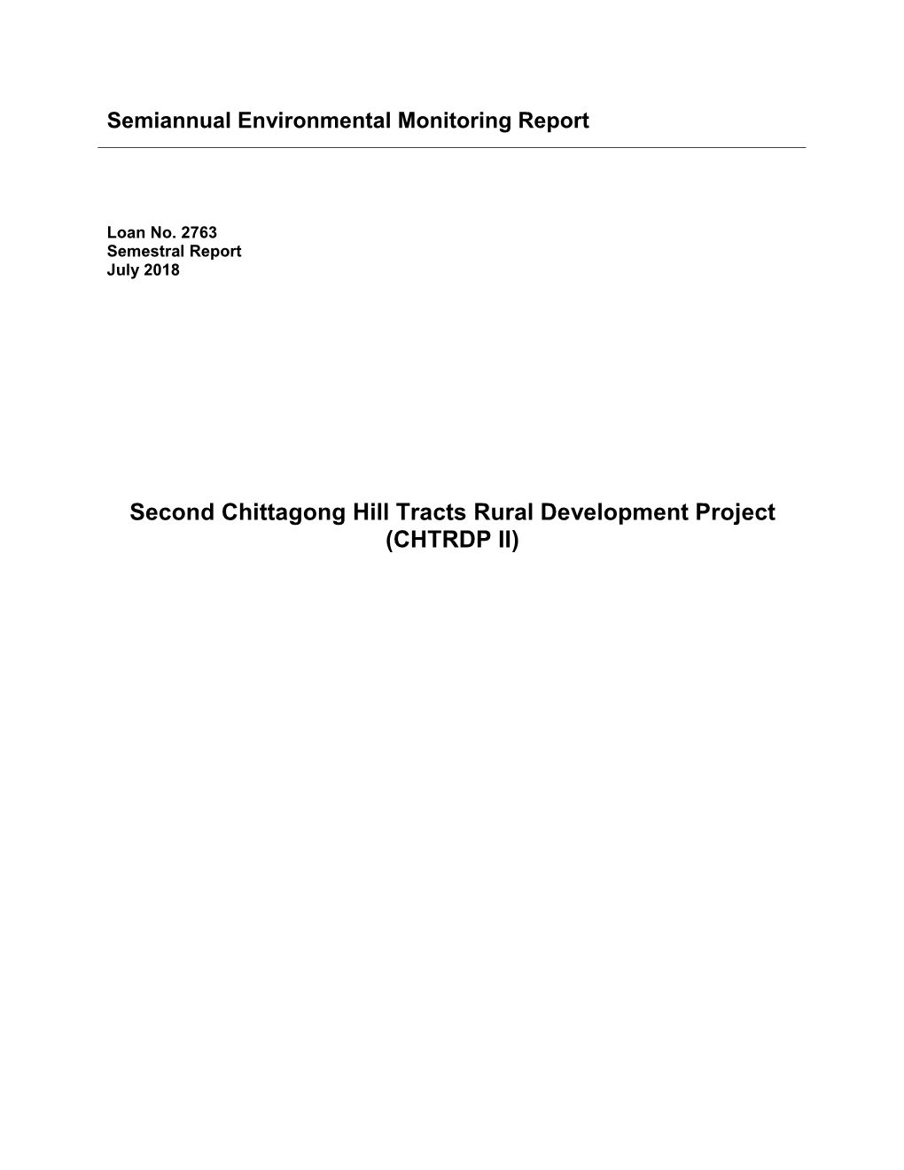 Second Chittagong Hill Tracts Rural Development Project (CHTRDP II)