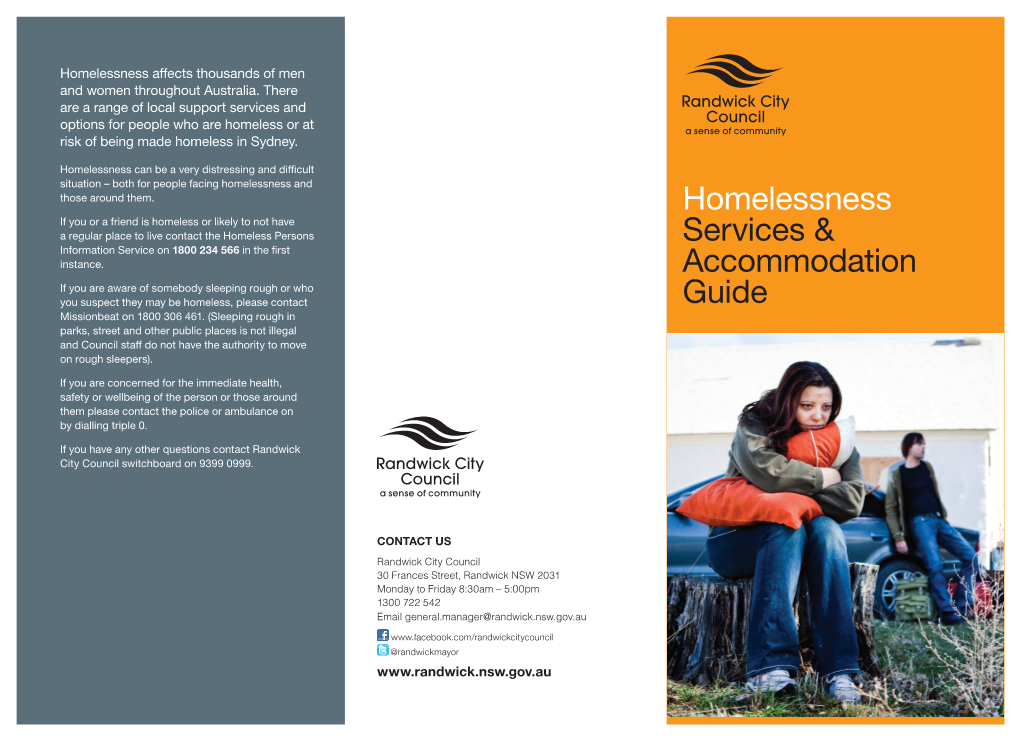 Homelessness Services & Accommodation Guide