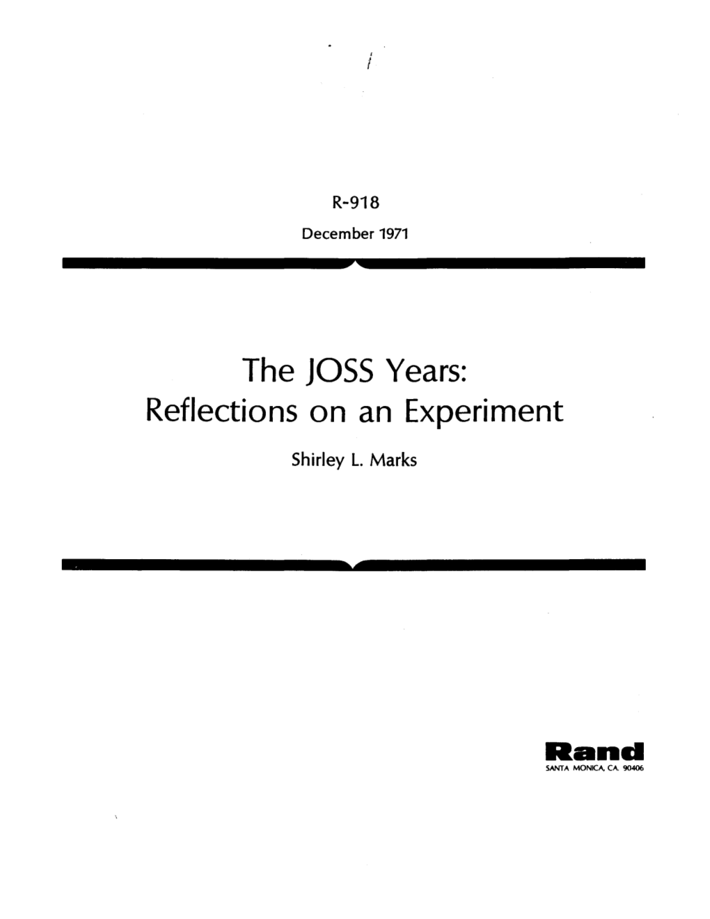 The JOSS Years: Reflections on an Experiment