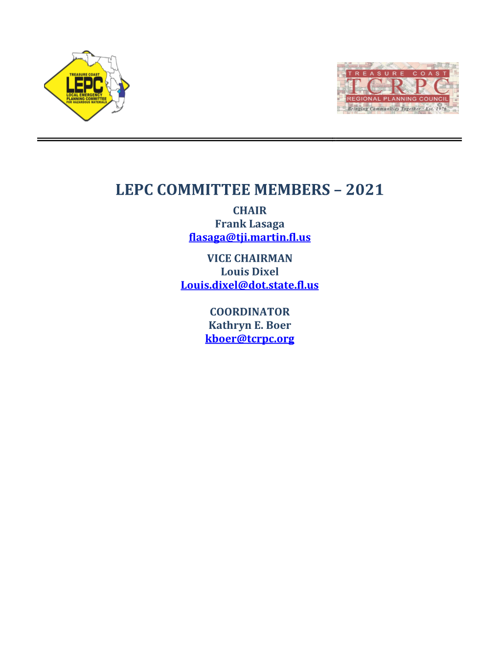 Lepc Committee Members – 2021