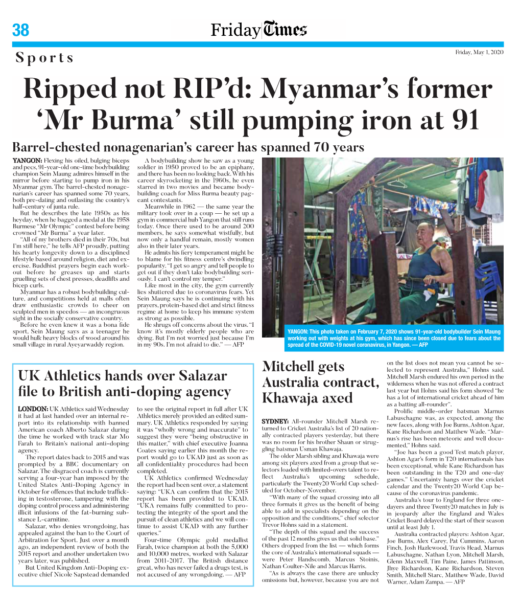 Myanmar's Former 'Mr Burma'