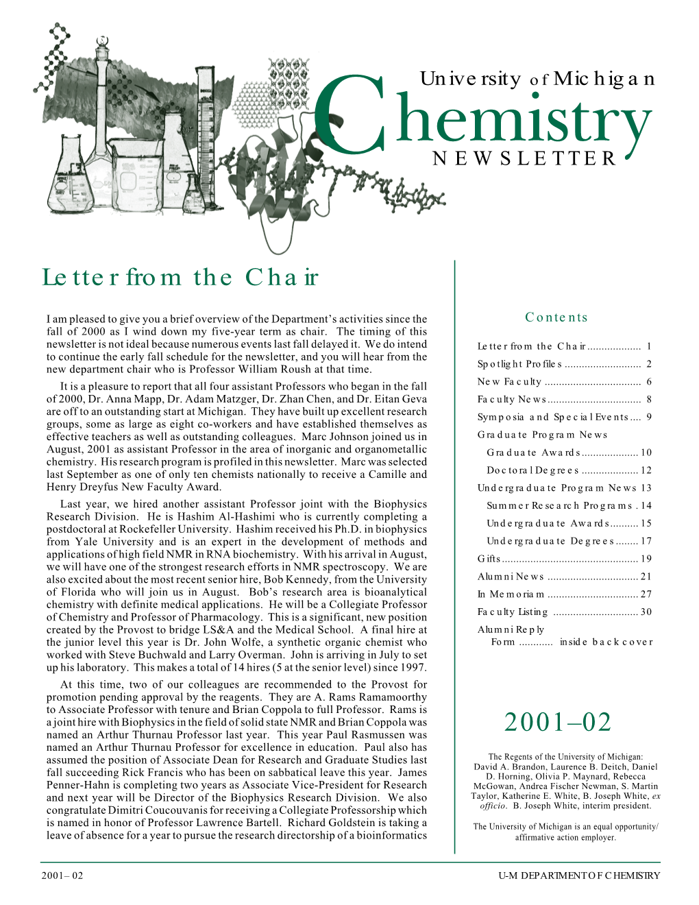 2001 Newsletter