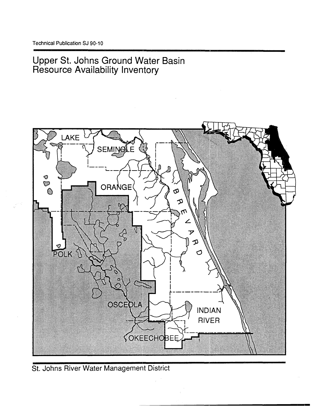Upper St. Johns Ground Water Basin Resource Availability Inventory