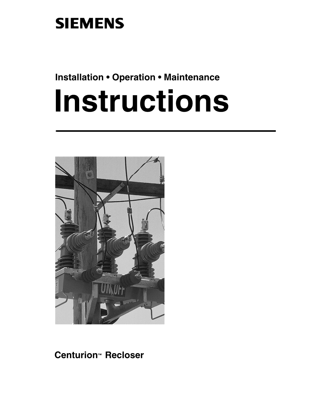 Installation • Operation • Maintenance Instructions