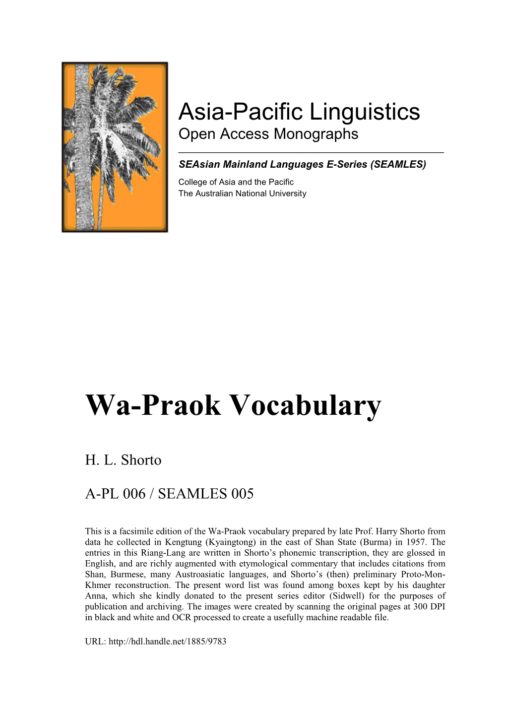 Wa-Praok Vocabulary