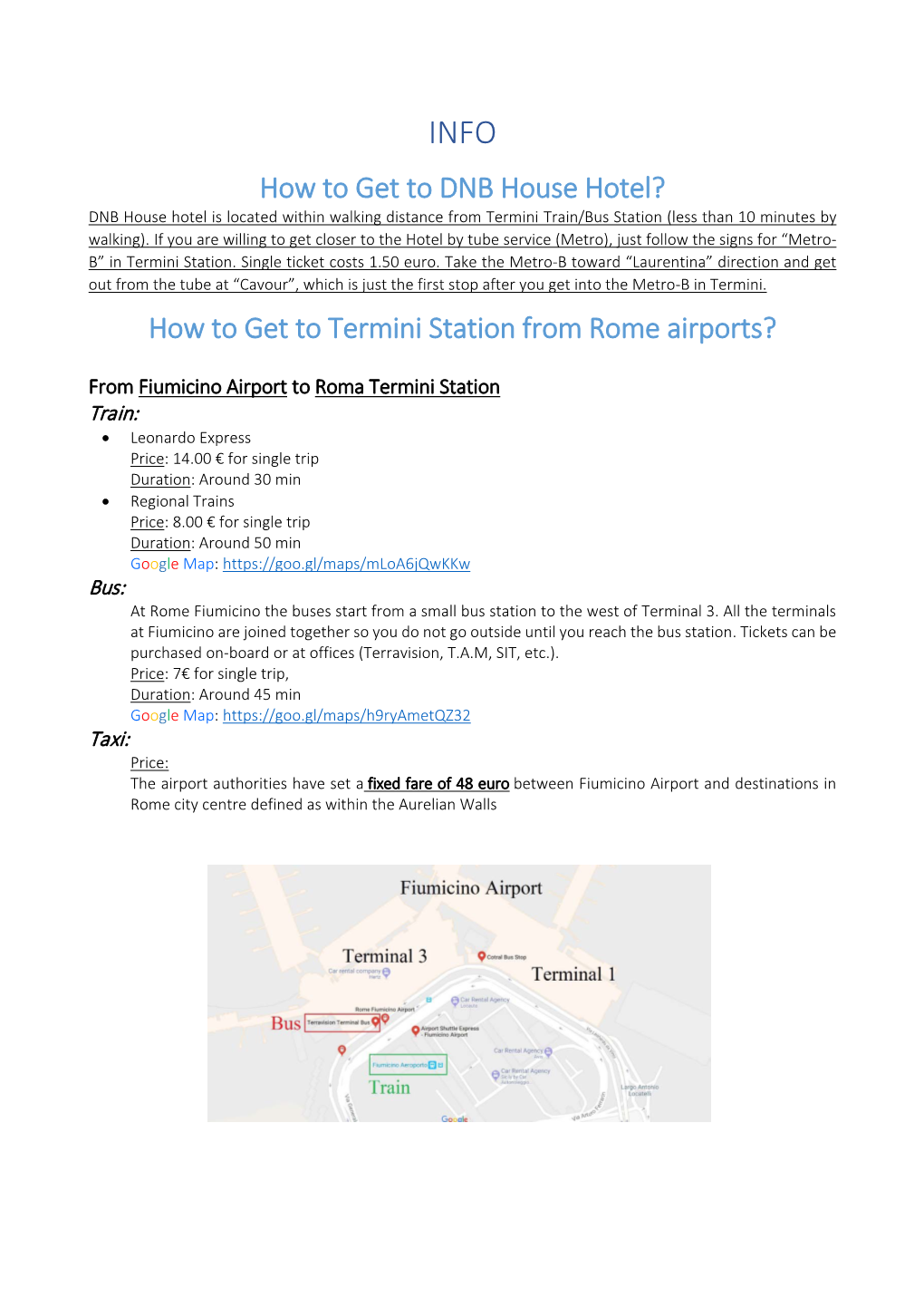 How to Get to Termini Station from Rome Airports?
