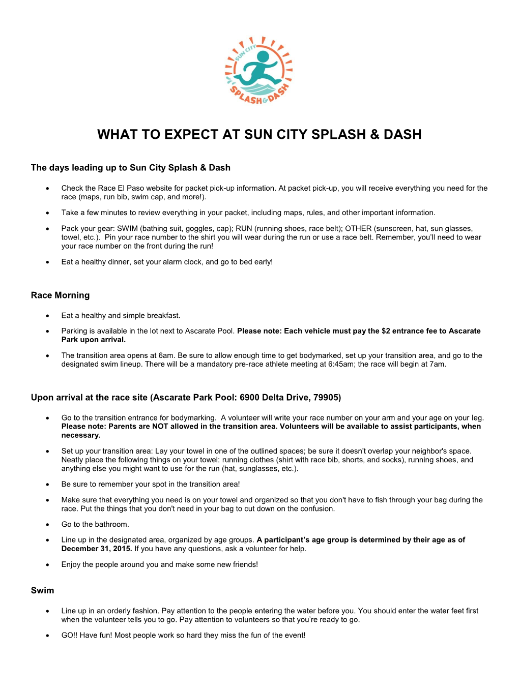 What to Expect at Sun City Splash & Dash
