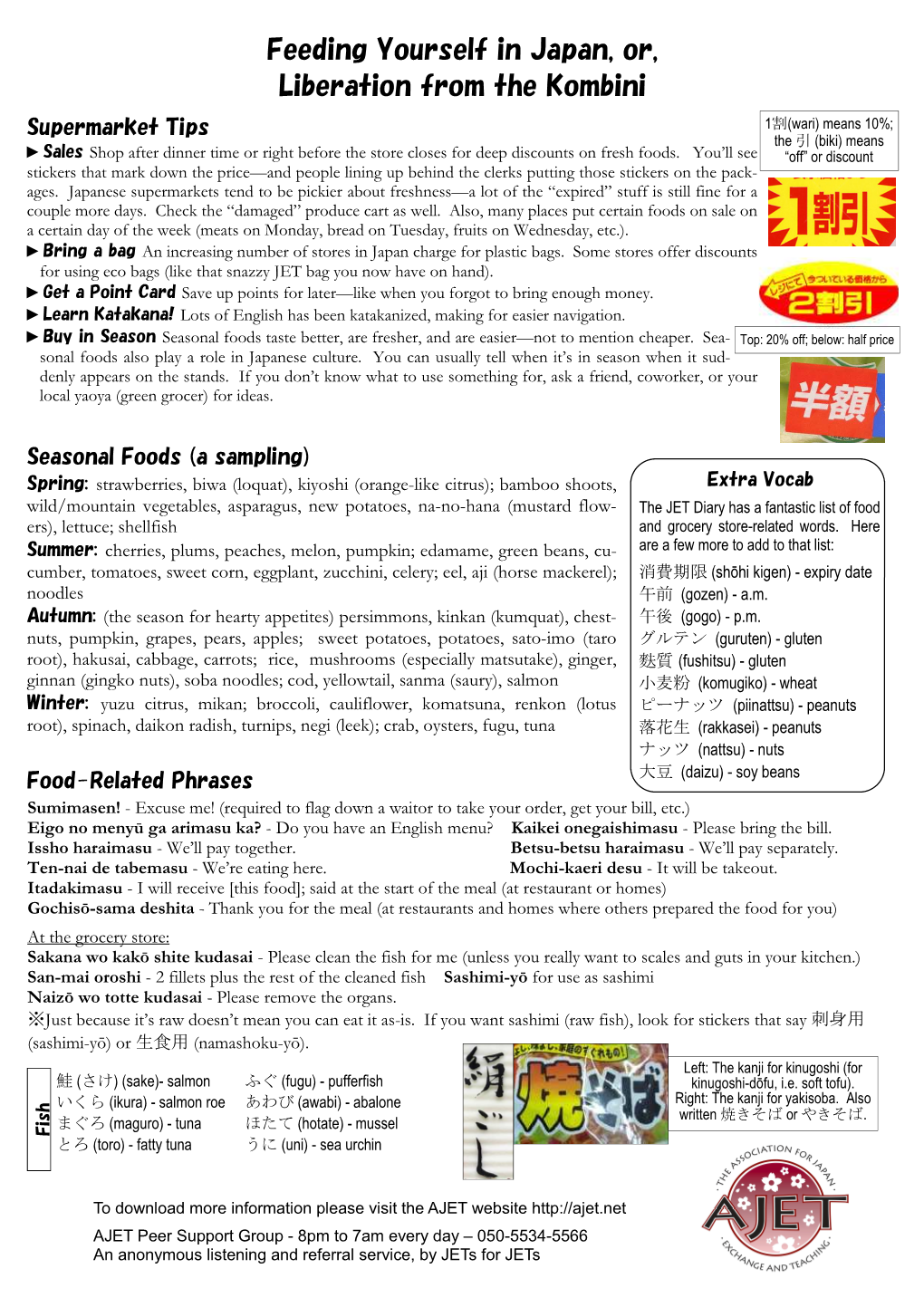 AJET Food Handout 2009.Pub