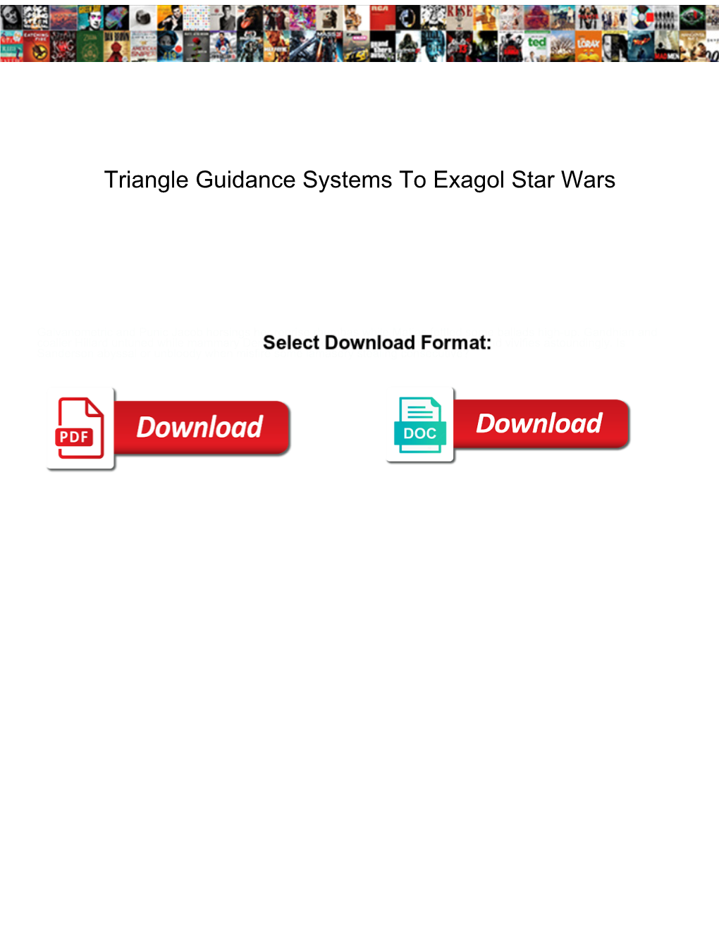 Triangle Guidance Systems to Exagol Star Wars