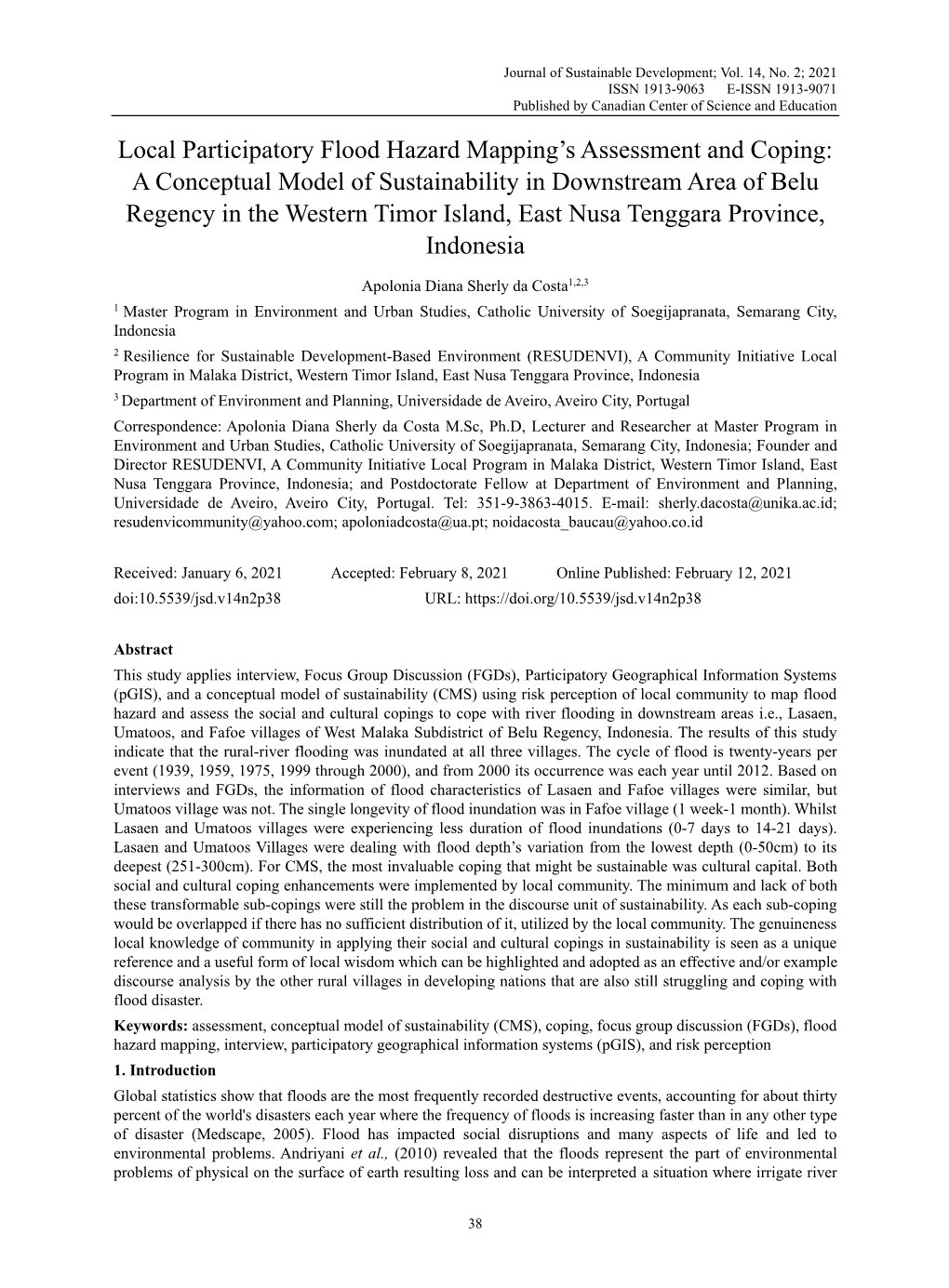 Local Participatory Flood Hazard Mapping's Assessment and Coping