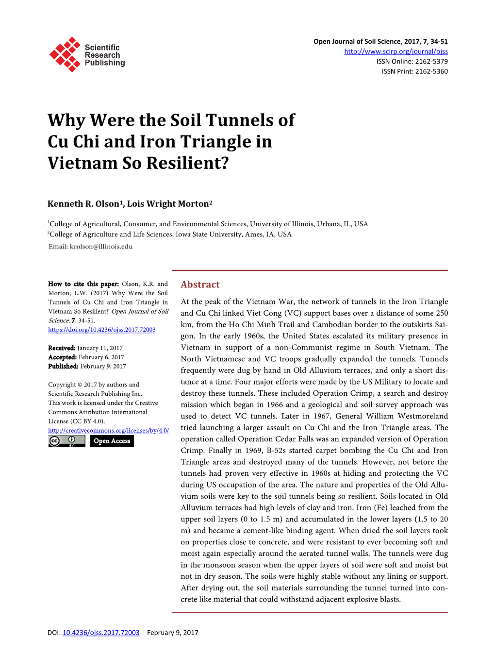 Why Were the Soil Tunnels of Cu Chi and Iron Triangle in Vietnam So Resilient?