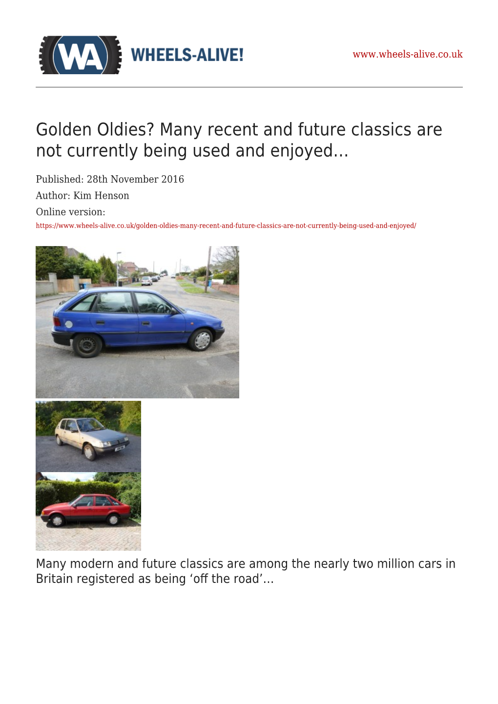 Golden Oldies? Many Recent and Future Classics Are Not Currently Being Used and Enjoyed…