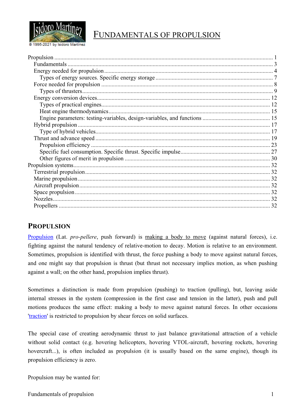 Fundamentals of Propulsion