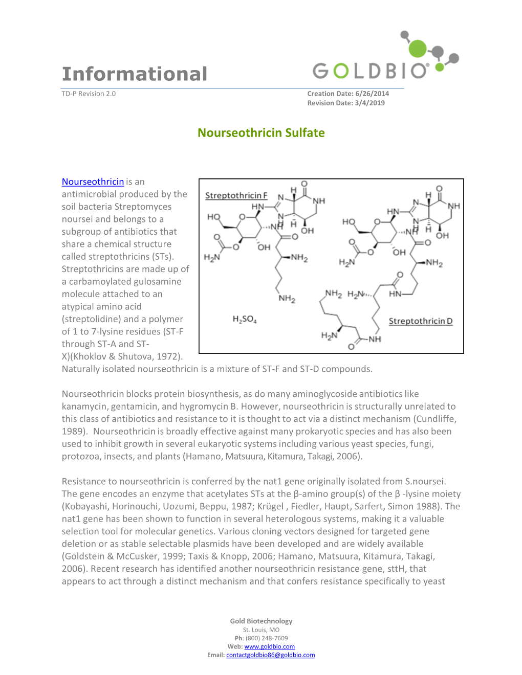 Nourseothricin Sulfate