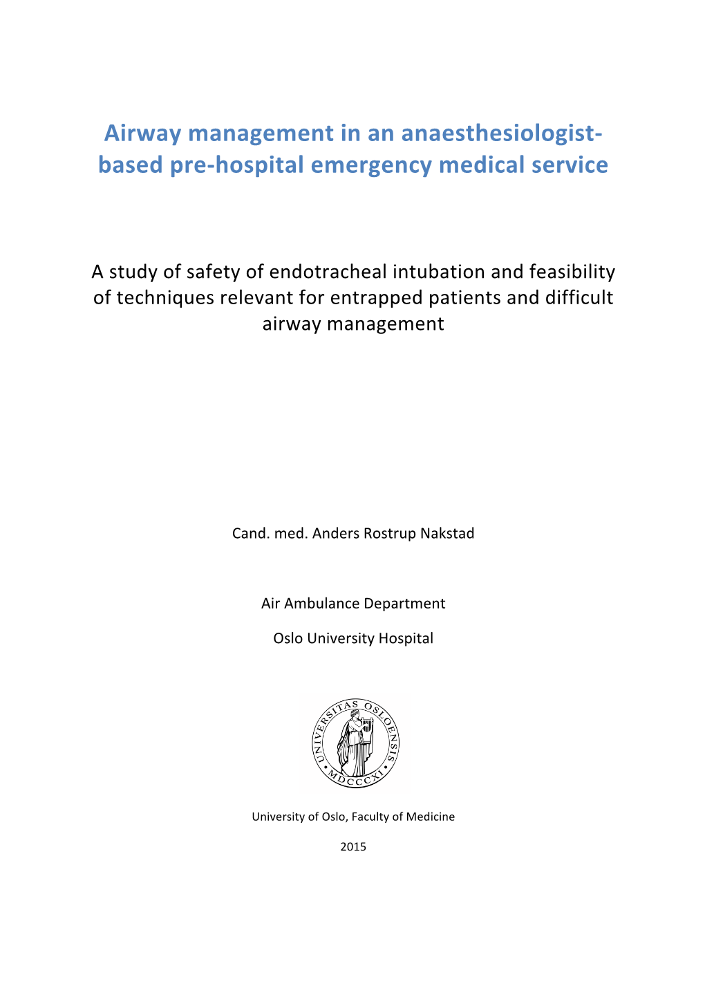 Airway!Management!