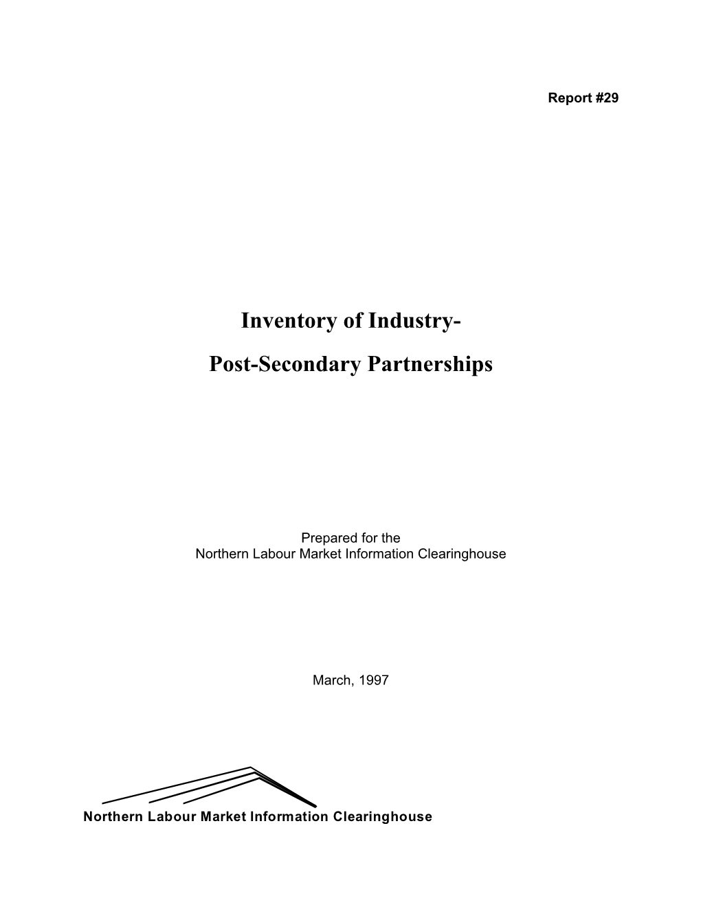 Inventory of Industry- Post-Secondary Partnerships