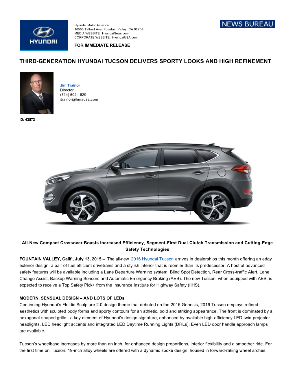 Thirdgeneration Hyundai Tucson Delivers Sporty