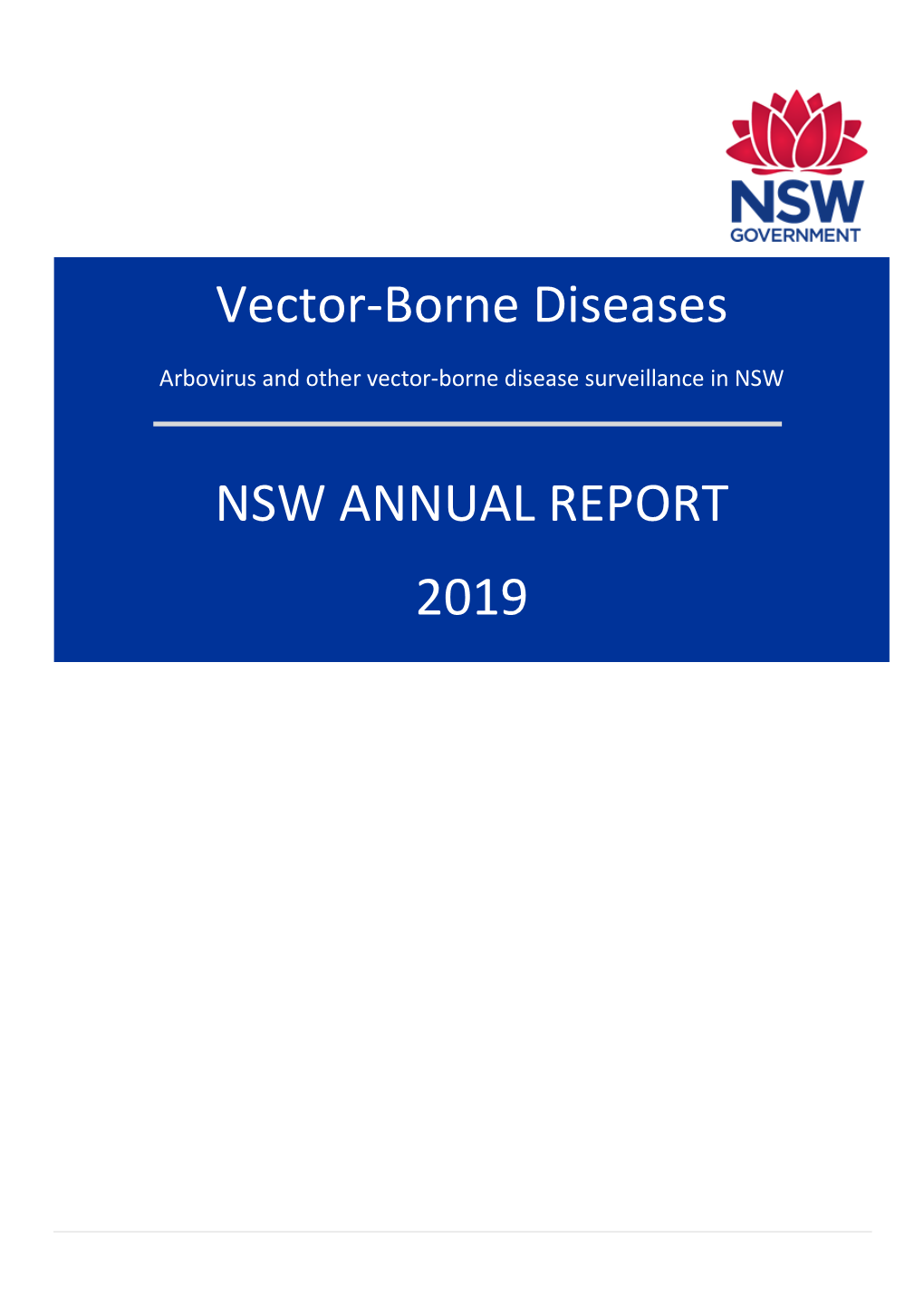 NSW Vector-Borne Diseases Annual Report