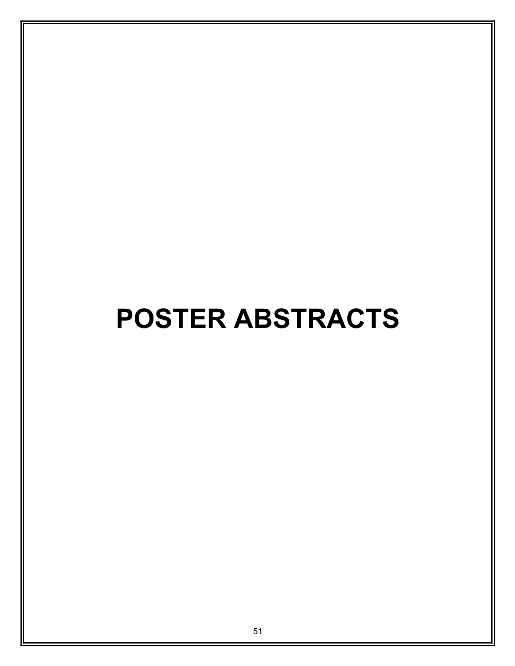 Poster Abstracts