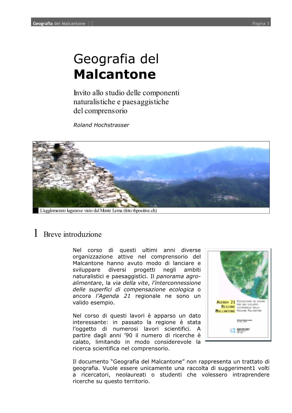 Geografia Del Malcantone Pagina 1