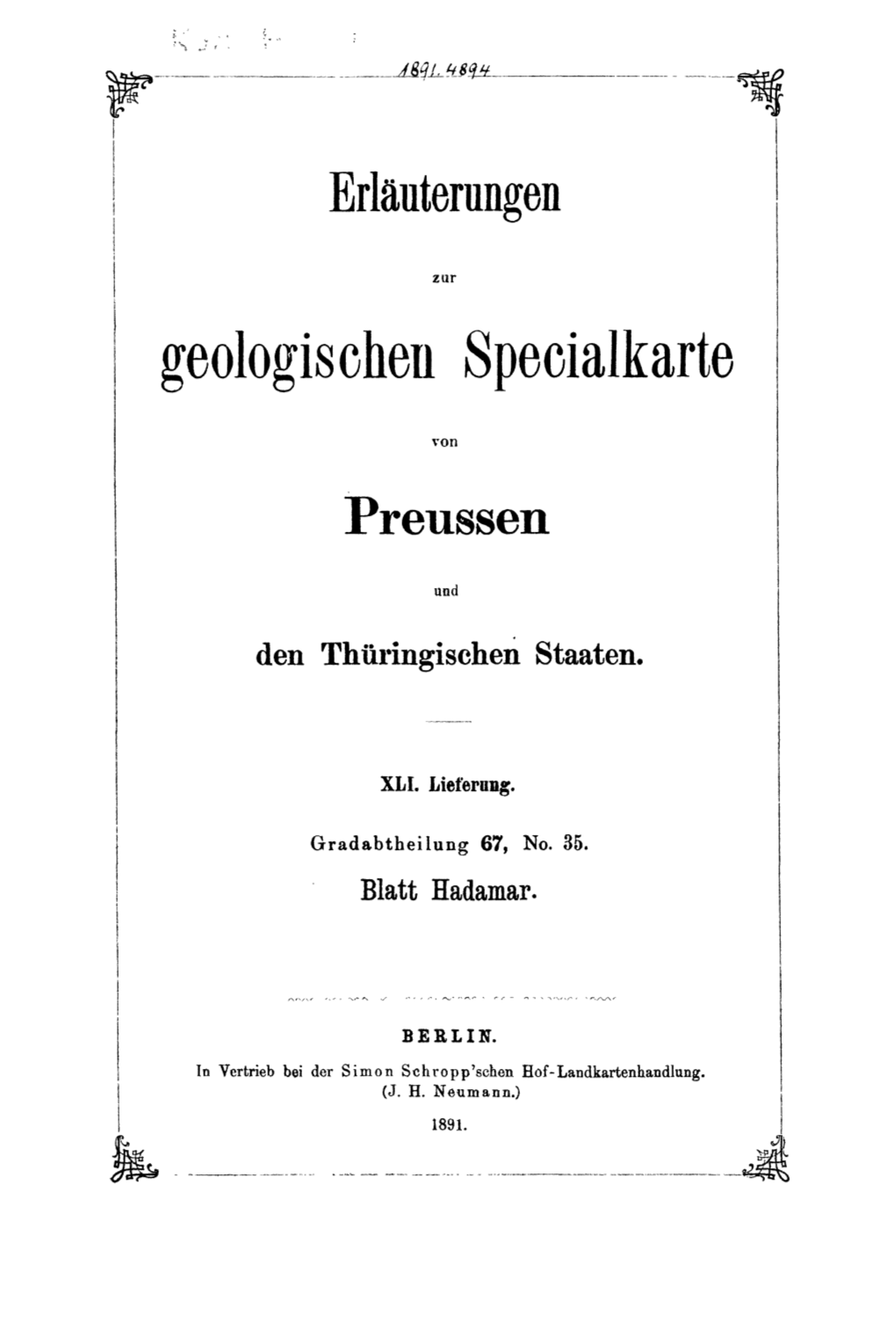 Erläuterungen EJ 1891