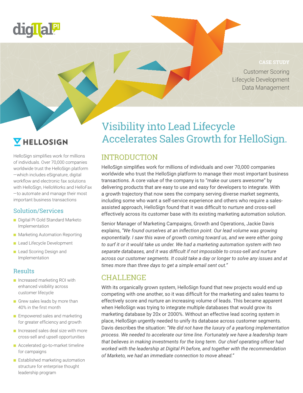 Visibility Into Lead Lifecycle Accelerates Sales Growth for Hellosign