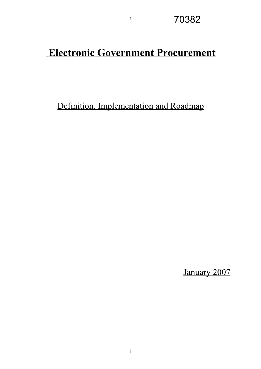 Definition, Implementation and Roadmap