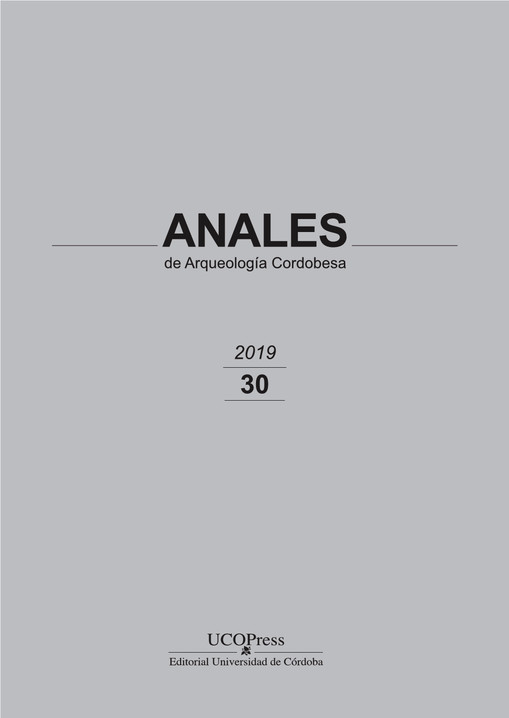 ANALES De Arqueología Cordobesa