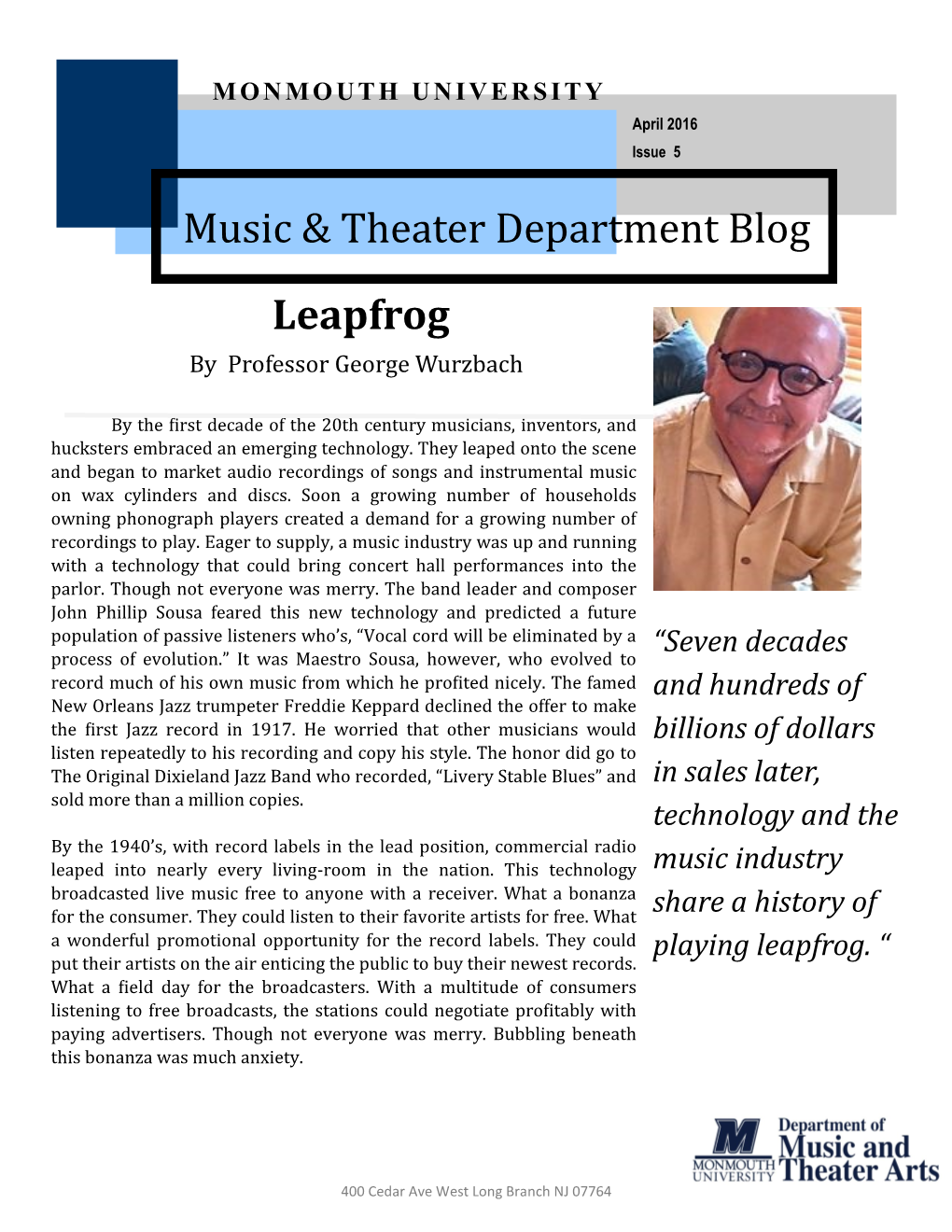 Music & Theater Department Blog Leapfrog