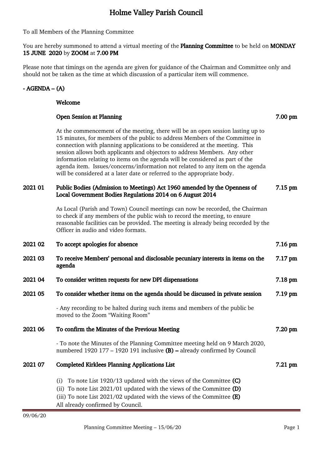 Holme Valley Parish Council