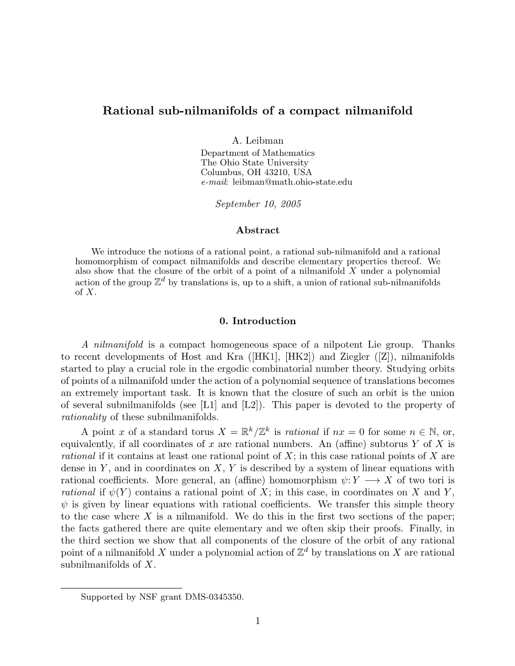 Rational Sub-Nilmanifolds of a Compact Nilmanifold