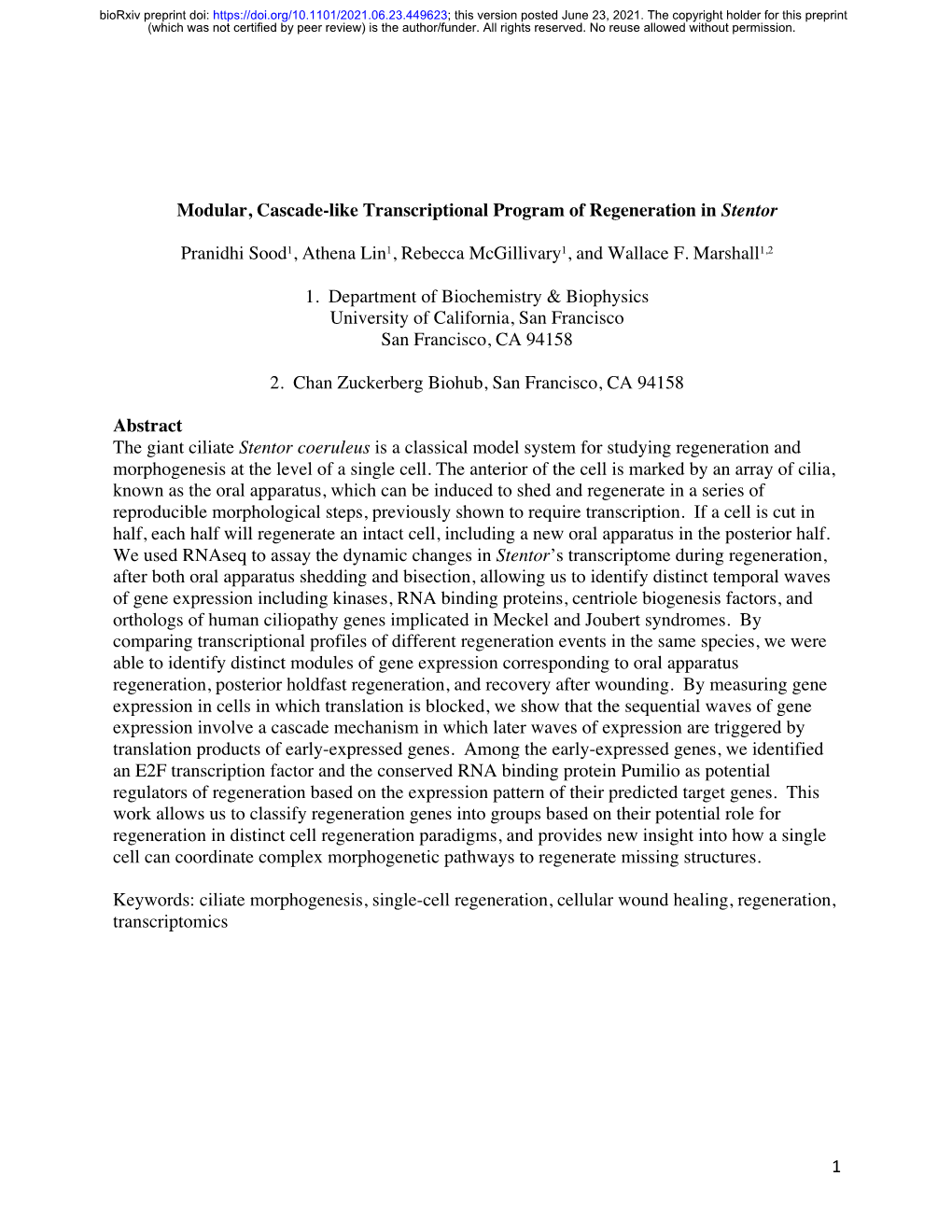 1 Modular, Cascade-Like Transcriptional Program Of