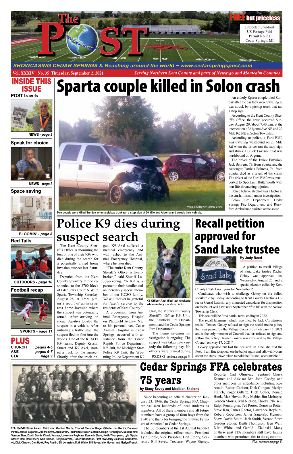 Sparta Couple Killed in Solon Crash