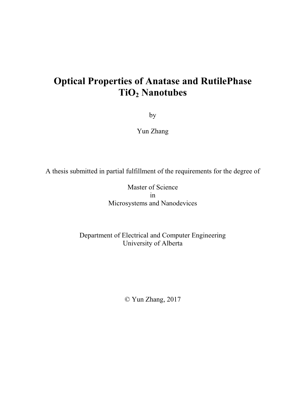 Examing Anisotropic Optical Properties of Anatase and Rutile