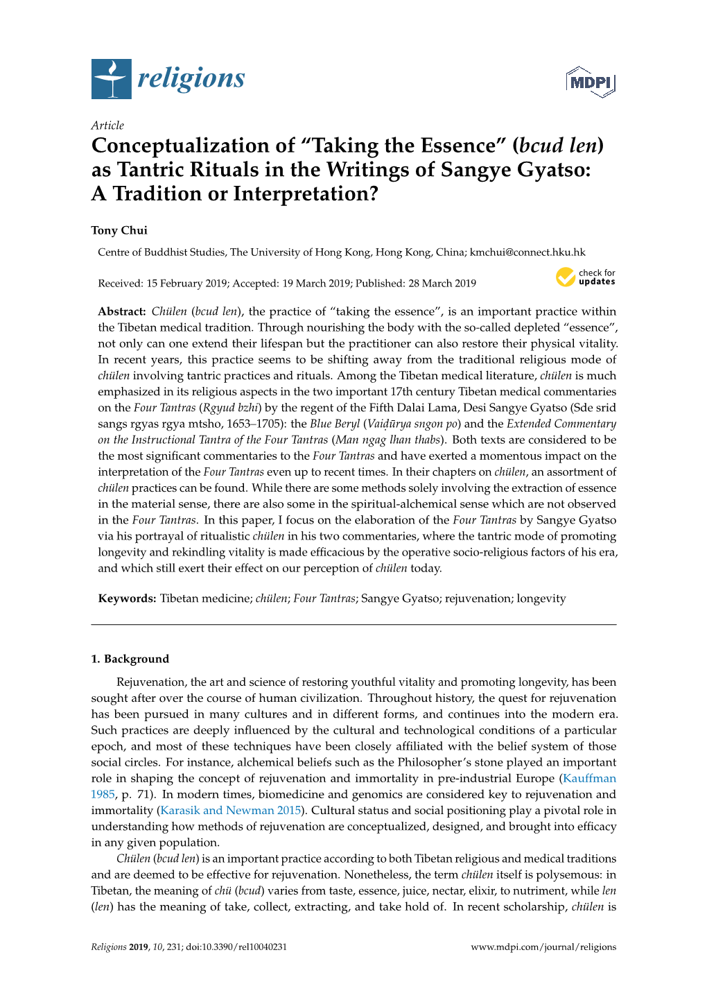 As Tantric Rituals in the Writings of Sangye Gyatso: a Tradition Or Interpretation?