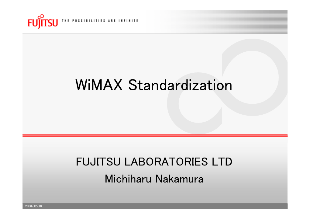 Wimax Standardization