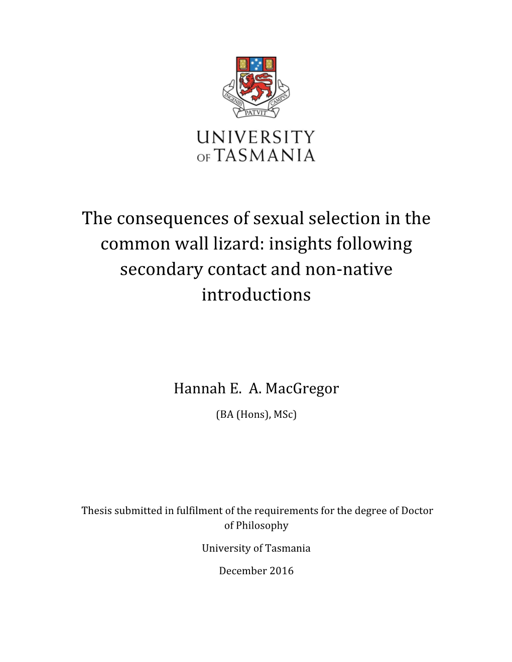 The Consequences of Sexual Selection in the Common Wall Lizard: Insights Following Secondary Contact and Non-Native Introductions