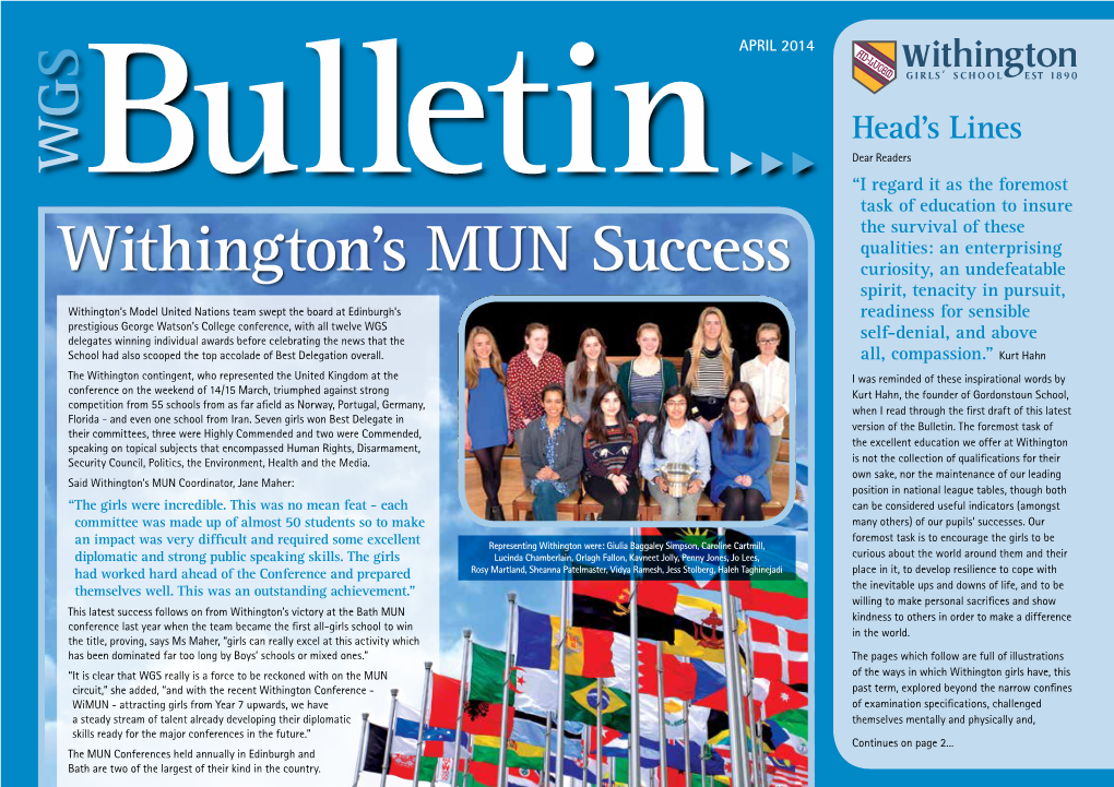 Withington's MUN Success