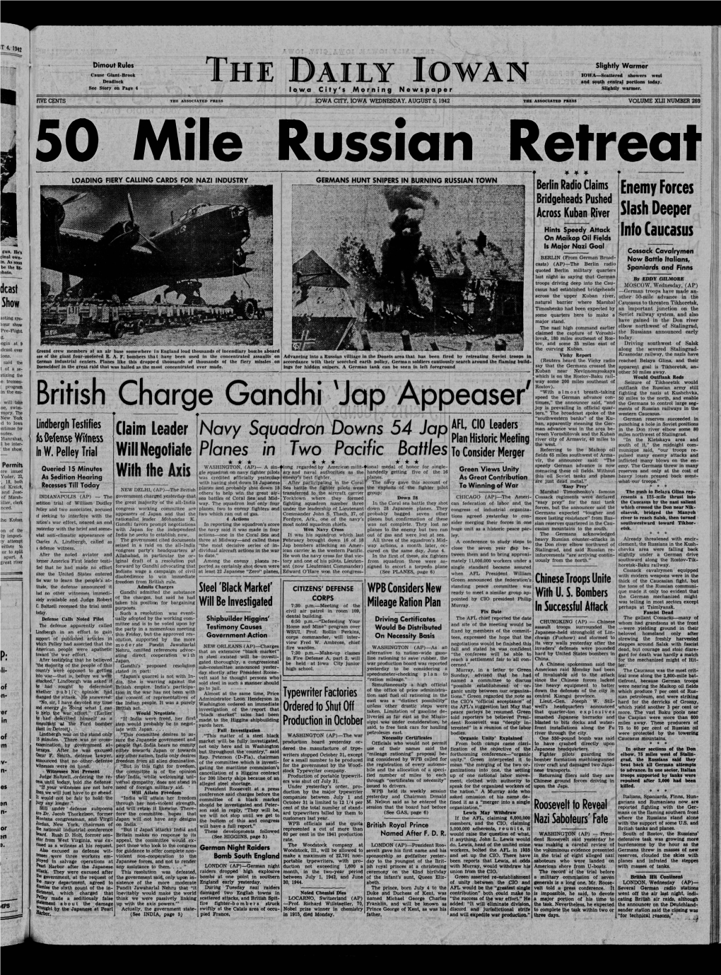 Daily Iowan (Iowa City, Iowa), 1942-08-05