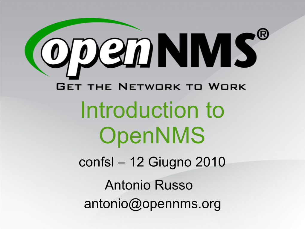 Opennms Salt Lake City Training Class