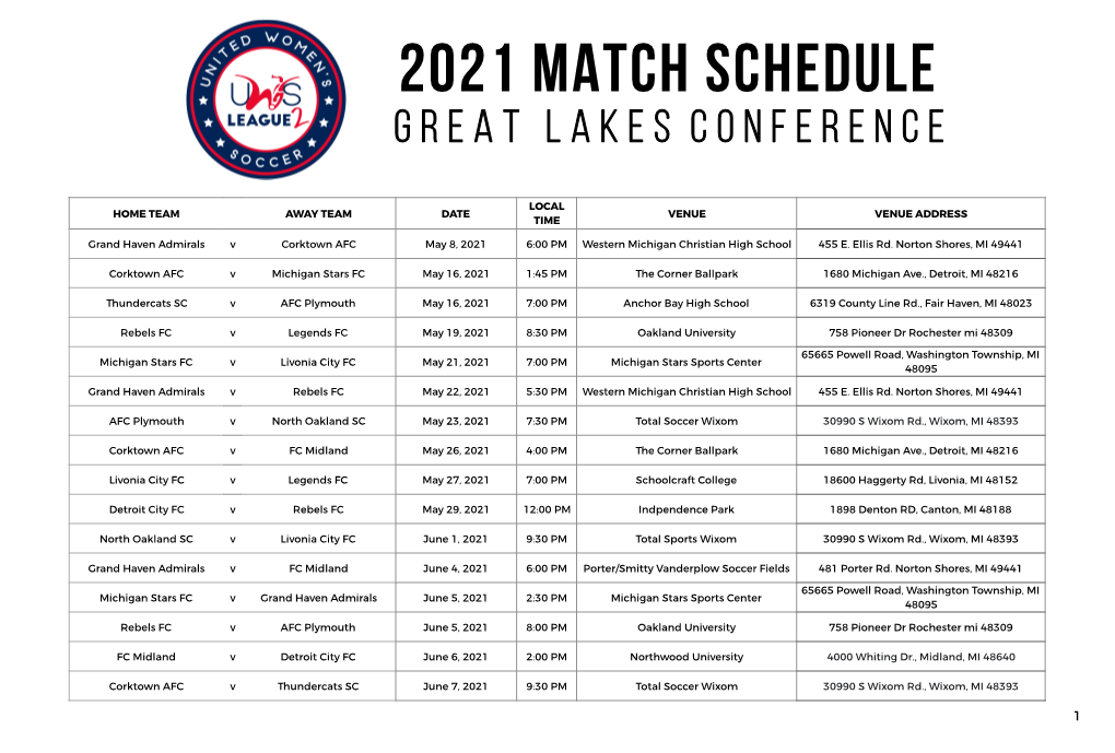 View Full Schedule (Printable PDF)