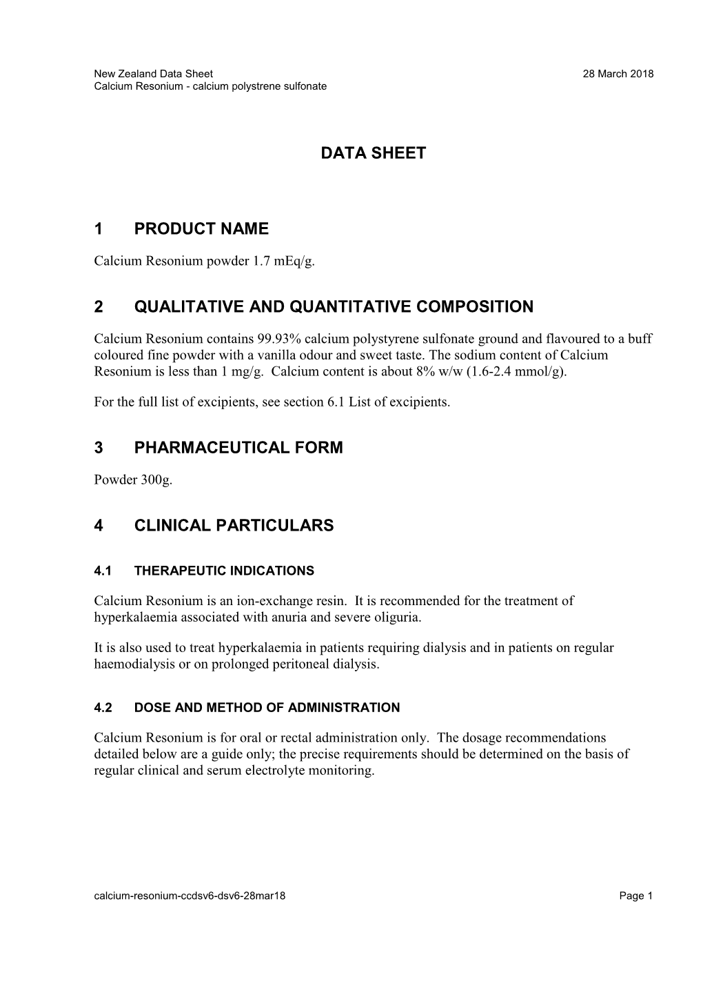 Calciumresoniumpowd.Pdf