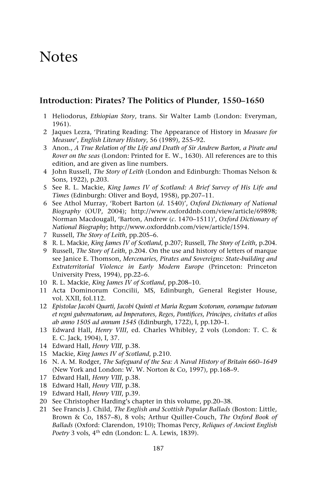 Introduction: Pirates? the Politics of Plunder, 1550–1650