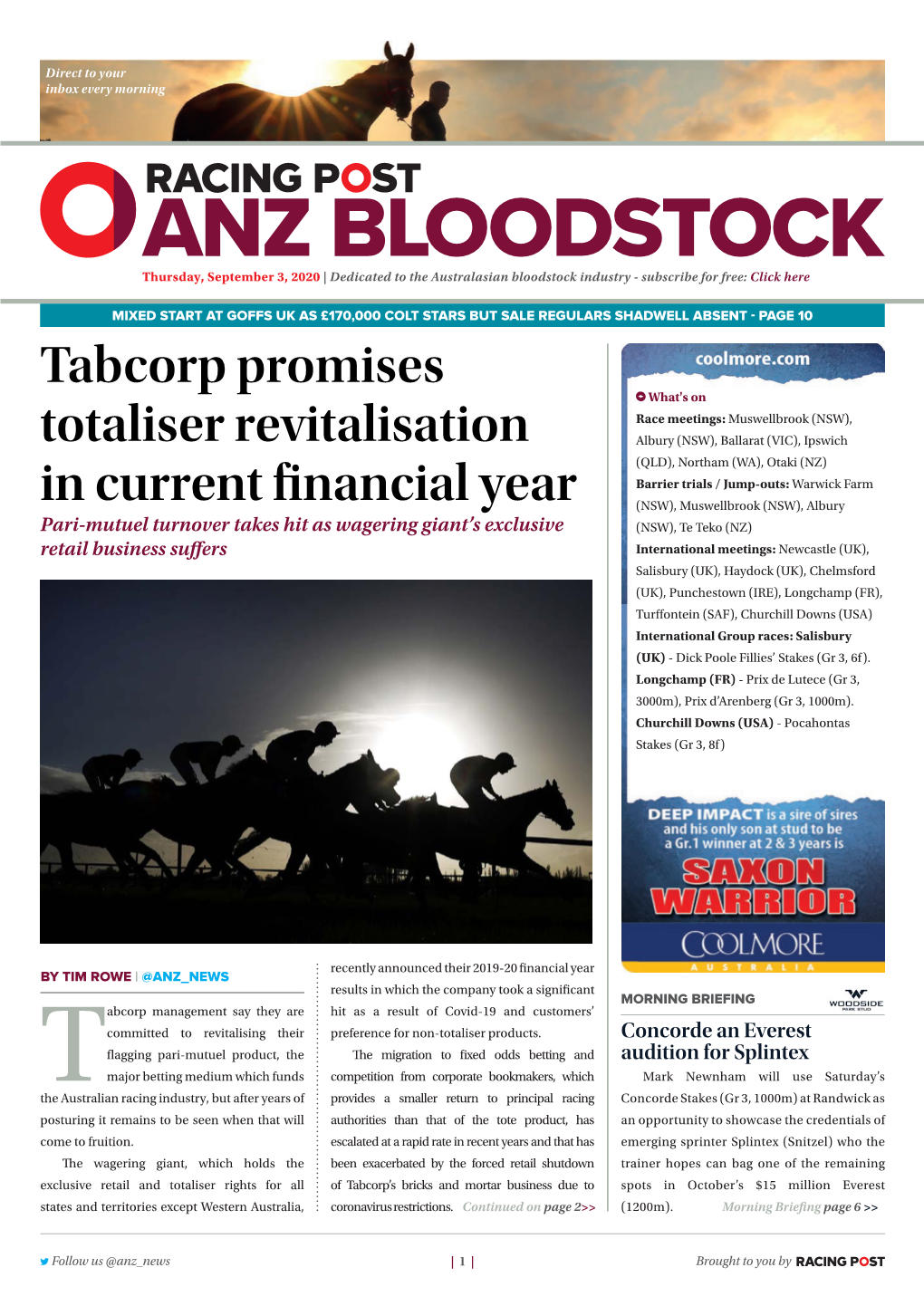 Tabcorp Promises Totaliser Revitalisation in Current Financial Year | 2 | Thursday, September 3, 2020