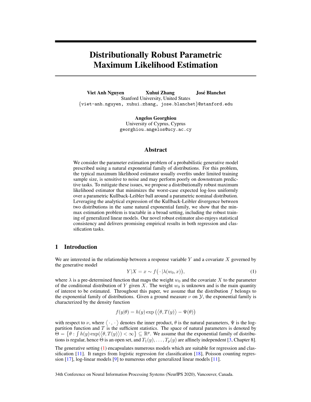 Distributionally Robust Parametric Maximum Likelihood Estimation