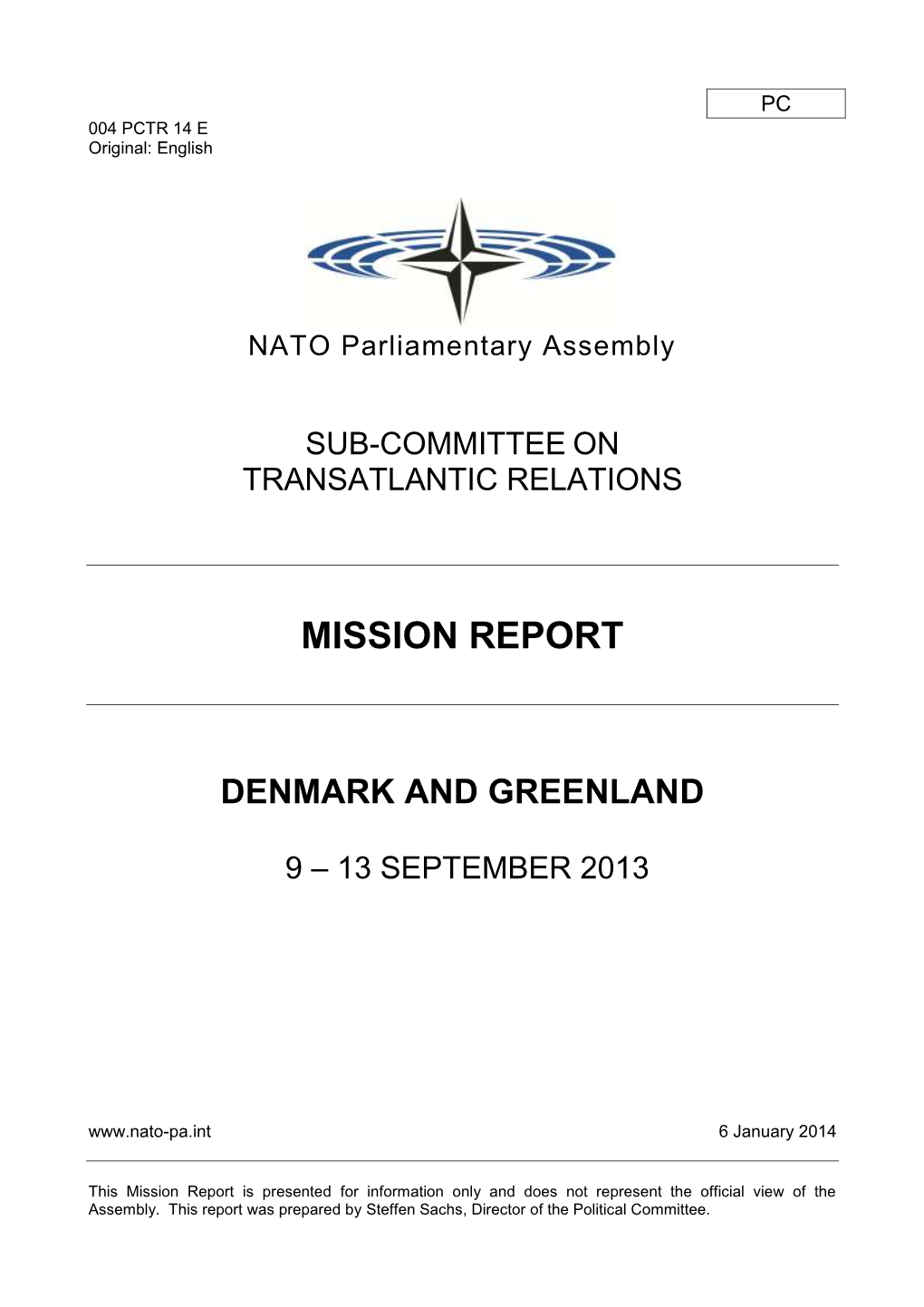 Mission Report Denmark and Greenland