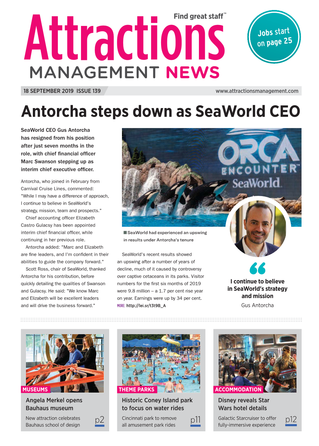Attractions Management News 18Th September 2019 Issue