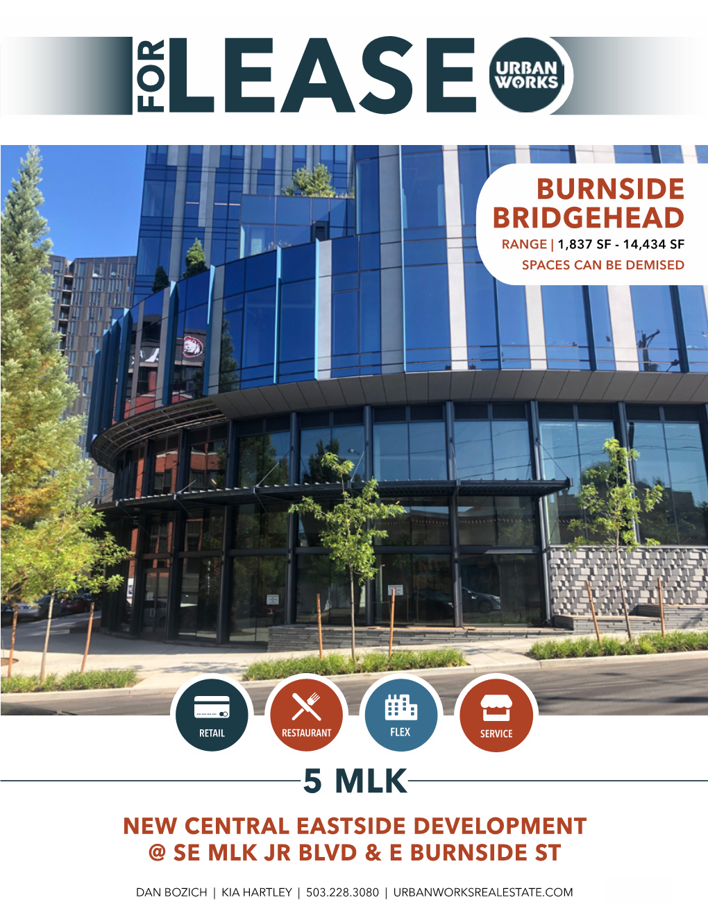 Burnside Bridgehead Range | 1,837 Sf - 14,434 Sf Spaces Can Be Demised