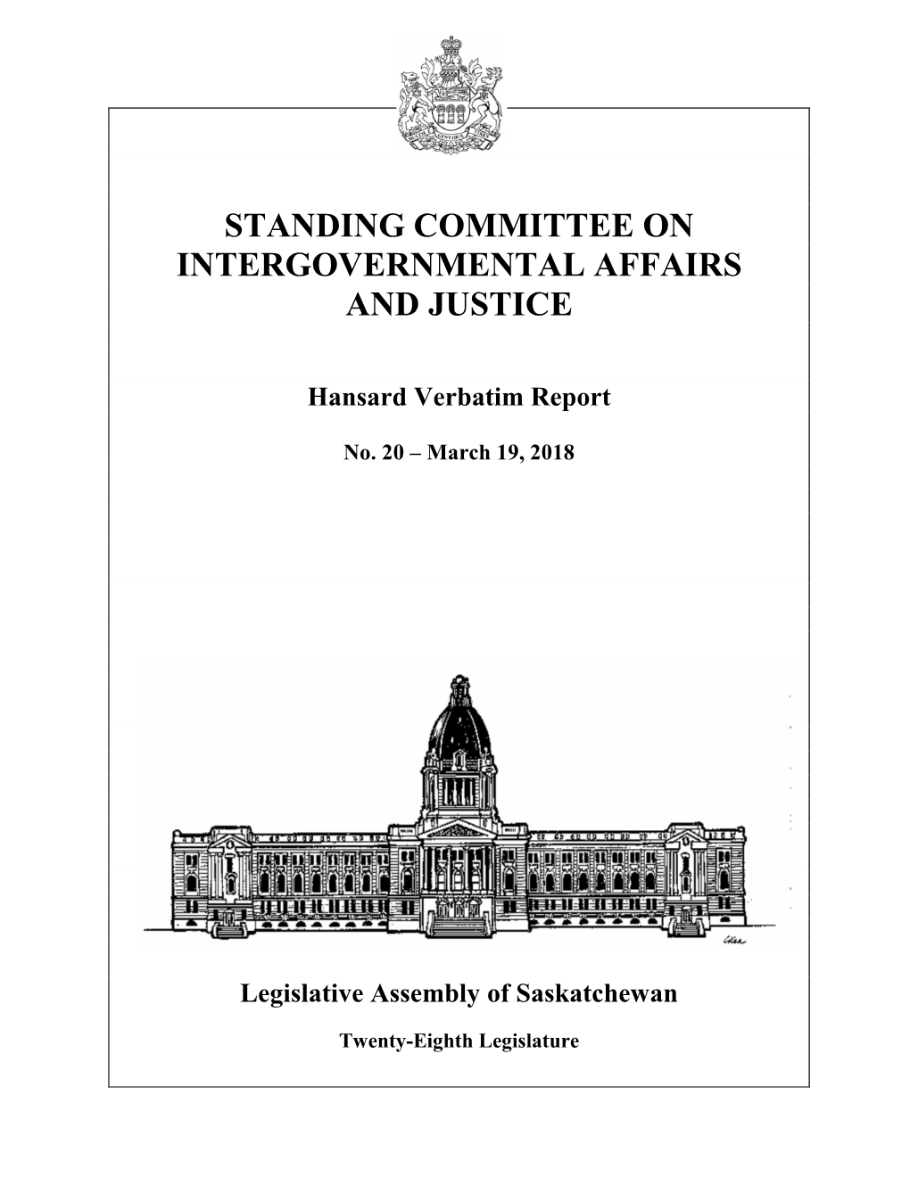 March 19, 2018 Intergovernmental Affairs and Justice Committee